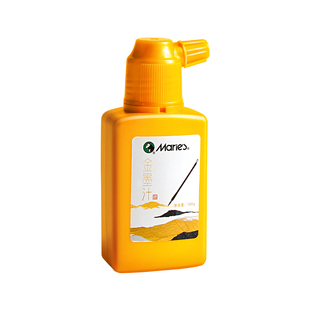 马利金墨100g金色墨汁墨水学生用金墨笔写对联纸书法专用快干250g墨液国画500g大容量瓶装书画写春联练习金粉