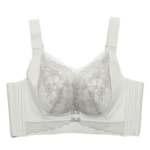 媛柔内衣女无钢圈薄棉聚拢显瘦调整型无磁文胸罩5排扣5593BC通杯