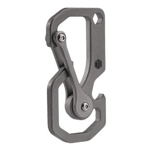 酷友CooYoo KU06钛合金多功能随身钥匙扣开瓶器EDC户外登山快挂扣