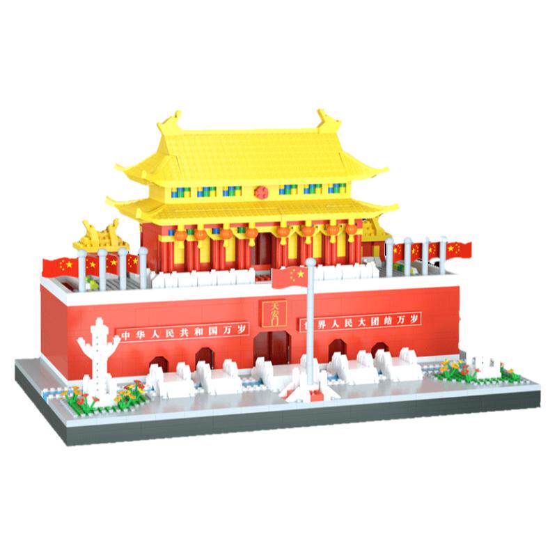 天安门中国积木男孩女故宫儿童拼图益智力高难度拼装玩具生日礼物