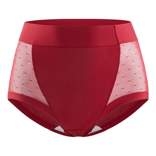 【三条装】红色本命年内裤女性感纯棉无痕收腹女士贵妇高级感蕾丝