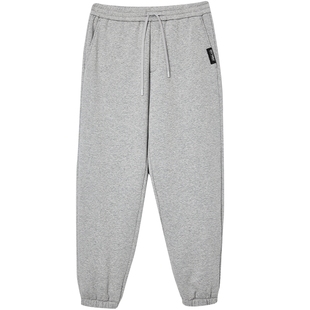 【加绒】杰克琼斯男装25秋新款卫裤美式黑色束脚运动长裤休闲裤子