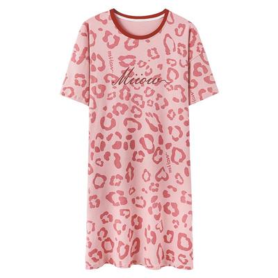 蕉晚纯棉睡裙女带胸垫超火家居服