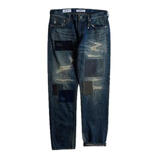 潮物Woo FDMTL Denim 25SS 拼接复古宽松休闲铃铛修身牛仔长裤潮