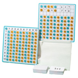 百数板磁性儿童数学认1到100数字板蒙氏早教益智玩具加法乘法教具