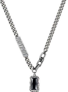 周六福S925银玛瑙项链男