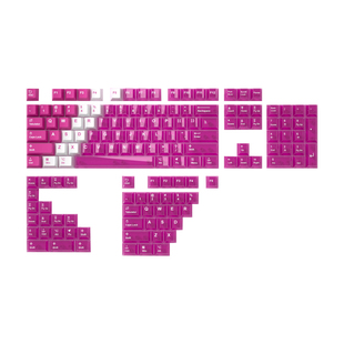 丹紫红双拼键帽热升华PBT材质PC原厂高度WOB Rainy75RT透光键帽