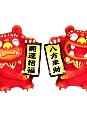 狮三百金童玉女现代客厅桌面