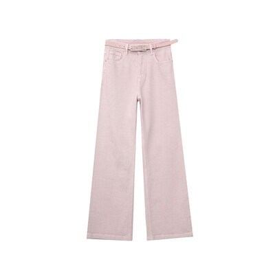 高腰四面弹直筒牛仔裤女