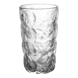 俩个装冰川纹玻璃喝水杯子家用高颜值百货用女果汁饮料杯ins酒杯