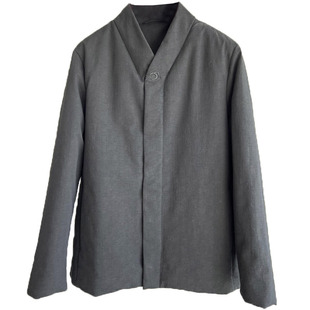 你要的个性设计感【精致】绝不撞衫新中式祥云刺绣短款羽绒服黑男