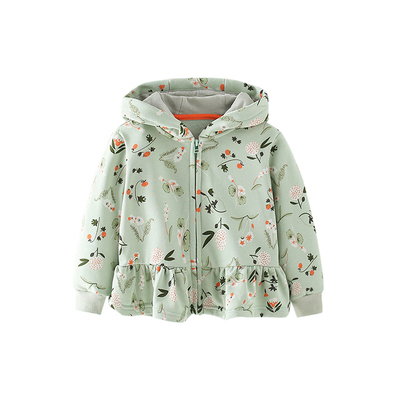 女童连帽外套春秋卫衣洋气上衣
