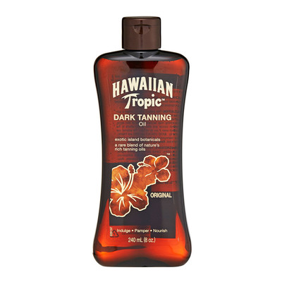 老手Hawaiian Tropic夏威夷SPF0美黑油滋润助晒古铜色润肤