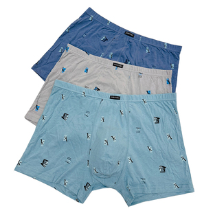 健将男士内裤平角裤纯棉短裤全棉100%透气舒适四角裤头中腰男内裤