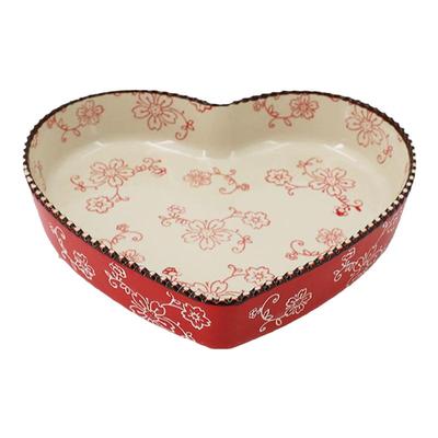 ezicok陶瓷烤盘圣诞盘子披萨盘深盘菜盘釉下彩菜盘西餐盘意面盘