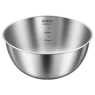食品级316不锈钢和面盆洗菜打蛋盆厨房家用凉拌沙拉料理直边盆碗