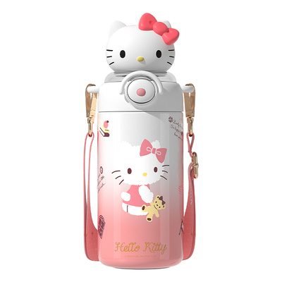 hellokitty保温杯女生大容量吸管杯便携高颜值水杯子新款2025学生