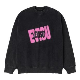 EVISU福神 2025秋男士商标印花套头圆领时尚休闲落肩袖卫衣