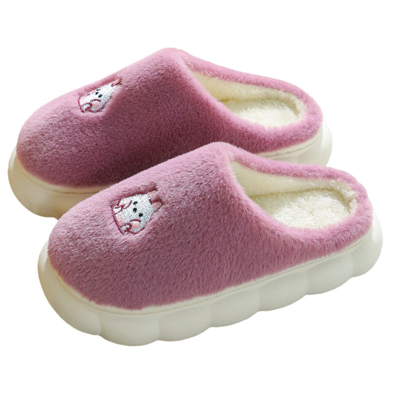 棉拖鞋防滑保暖地板室内棉拖居家秋冬厚底冬天加绒毛拖加厚棉拖鞋