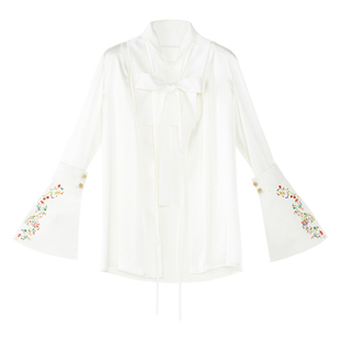 【上海时装周】花木深手工苏绣衬衫中式高奢刺绣上衣明星同款定制