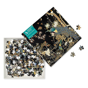 【现货】拼图1000片:阿什莫林博物馆:孔雀刺绣挂件 Embroidered Hanging with Peacock 火焰树flametree原版拼图创意礼品图书籍