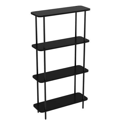 落地书架置物架多层收纳办公室长方形书架金属支架请奢风储物卧室