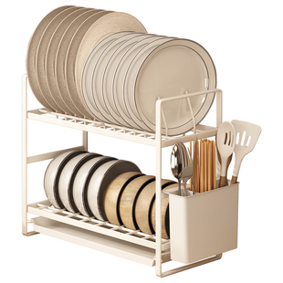 超窄厨房碗碟收纳架沥水晾碗架碗盘子碗筷洗碗餐具台面沥水架窄边
