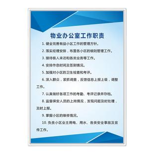 物业公司制度牌 消防控制室/水泵房/配电室/电梯机房管理制度展板