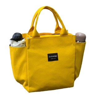 上班时尚帆布手提袋女士手提包外出百搭带娃小拎包布袋子宝妈小包