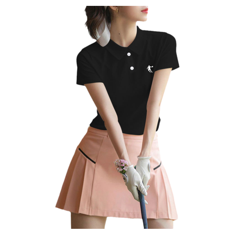 乔丹高尔夫polo衫短袖女夏季官方透气宽松T恤休闲网球羽毛球服装