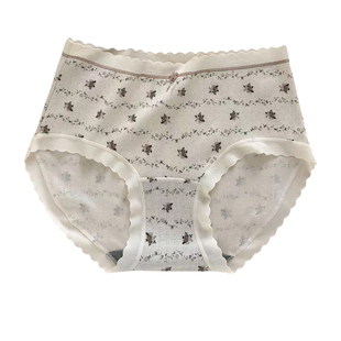 彩田莫代尔学院风高弹力超柔软中腰包臀石墨烯底裆16205女士内裤