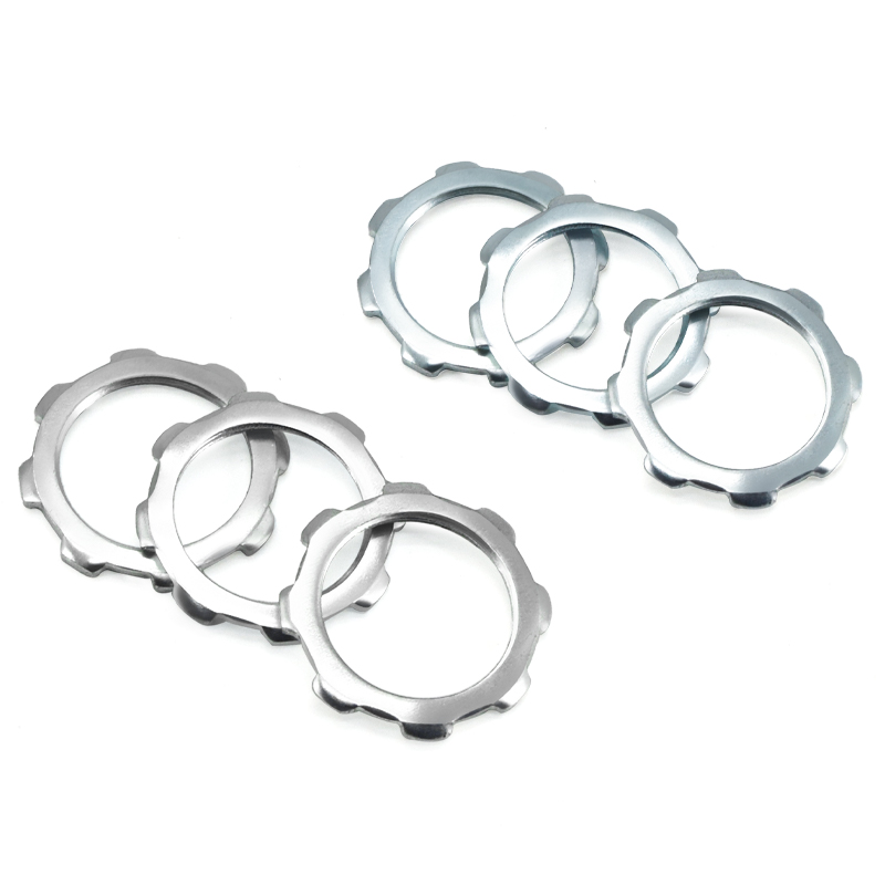 镀锌钢管锁母花边水纳子桥架锁紧螺母 304不锈钢锁扣并帽金属锁片