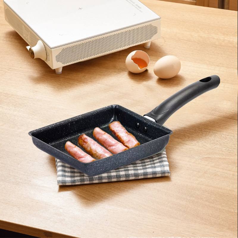 日式玉子烧麦饭石不粘锅煎蛋锅锅方形蛋卷麦饭石子平底锅煎蛋烧玉