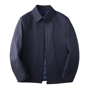 外贸换季断码清仓秋冬中年男士轻薄款纯色翻领商务通勤羽绒服2089