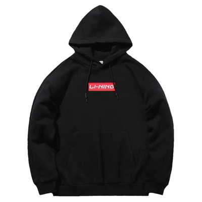 李宁连帽卫衣男2025秋冬季加绒