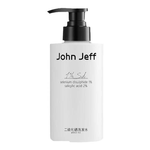John Jeff1%二硫化硒洗发水卓效去屑控油蓬松舒缓瘙痒3效合一姐夫