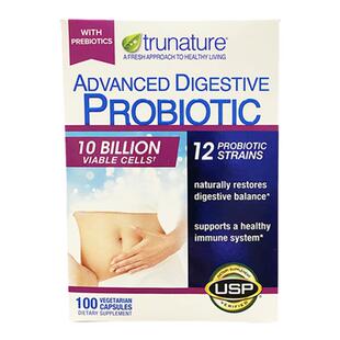 美国直邮进口TruNature Digestive Probiotic成人益生菌胶囊100粒