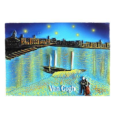 冰箱贴磁贴世界名画艺术品梵高向日葵星空立体送老外出国小礼物