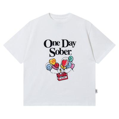 OneDaySober印花纯棉夏季短袖