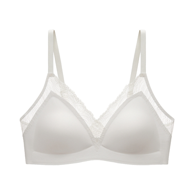 蕉内凉皮503CA三角杯蕾丝文胸