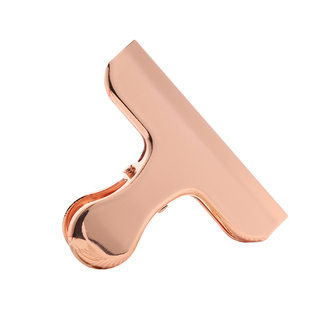 北欧简约不锈钢食品零食密封夹报夹金色封口夹书夹卡片票据夹子