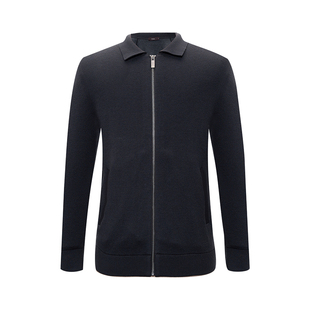 JODOLL乔顿男士新款不易起球毛衣舒适保暖休闲百搭翻领针织衫