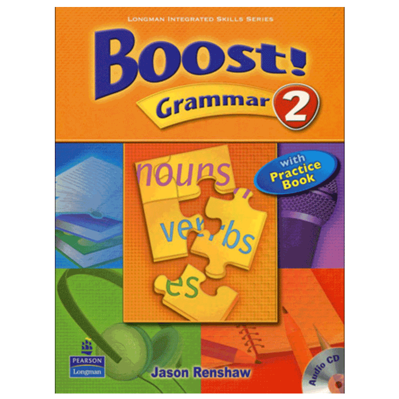 boost! grammar level 2 sb w/cd培生原版进口朗文中学英语教材 语法强化训练 学生用书+CD 小学中高年级 纯全英文正版英语书籍