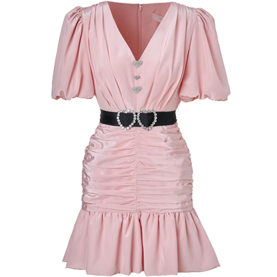 Misi.Camii张雨绮同款高腰连衣裙