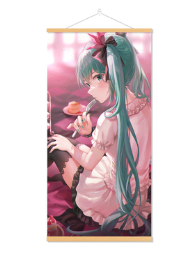 新款初音未来镜音铃人物海报周边房间装饰玄关卧室礼物宿舍挂墙画