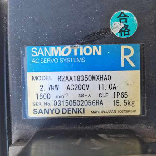 议价：三洋伺服电机，，如图，R2AA18350MXHA