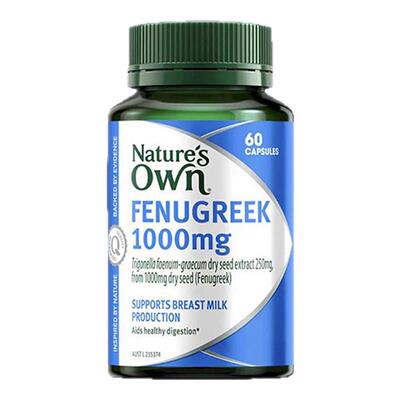 澳大利亚直邮Nature's Own葫芦巴籽催乳胶囊产后哺乳期催奶60粒