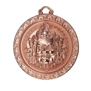 铜师傅《黄财神》紫铜饰品 家居装饰工艺品佩戴吊坠挂件 男生礼物