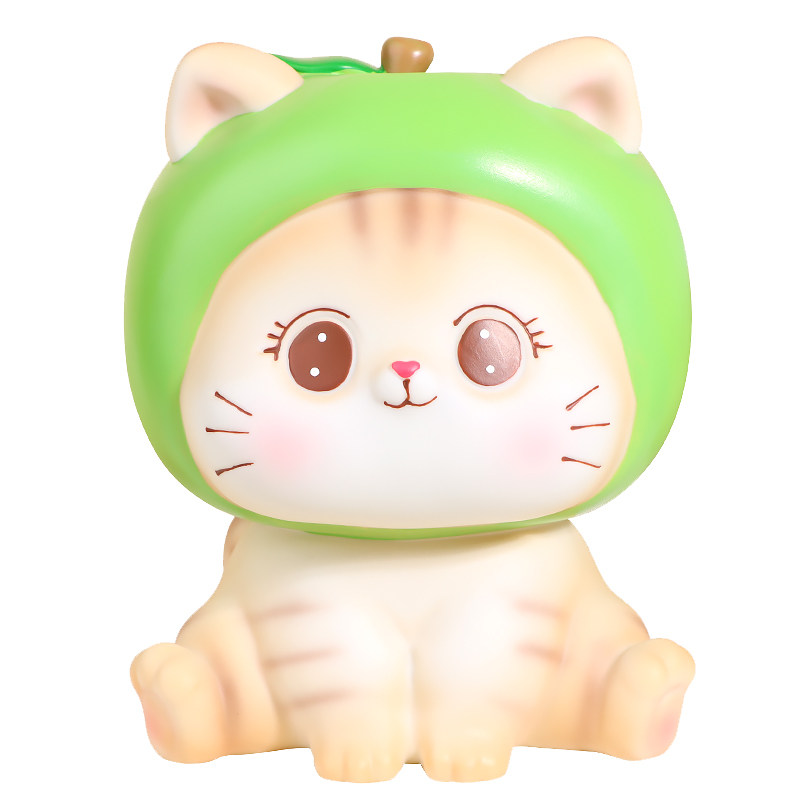 新款水果猫咪存钱罐大容量防摔