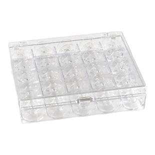 彩色梭芯盒含梭芯家用缝纫机梭心梭子收纳盒25个锁芯梭芯线盒蝴蝶